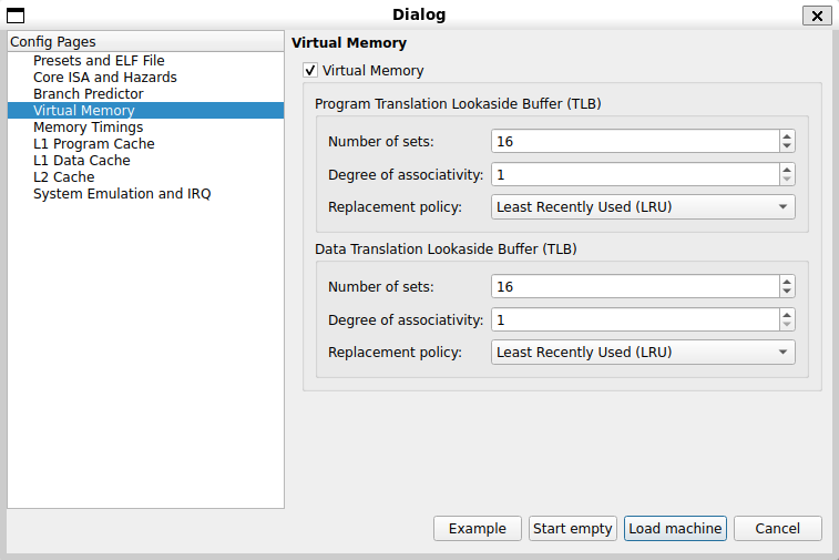 Virtual memory configuration dialog window screenshot
